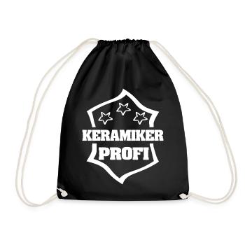 Geschenk für Keramiker - Turnbeutel - Schwarz - Vorne