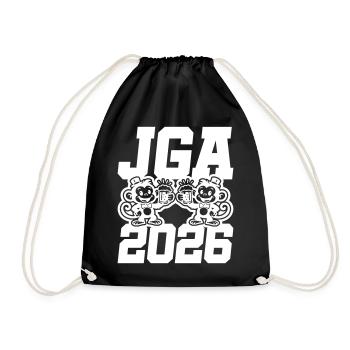 Jga 2026 Bachelor Party Monkeys - Drawstring Bag - black - Front