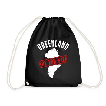 Greenland Not for Sale - Drawstring Bag - black - Front