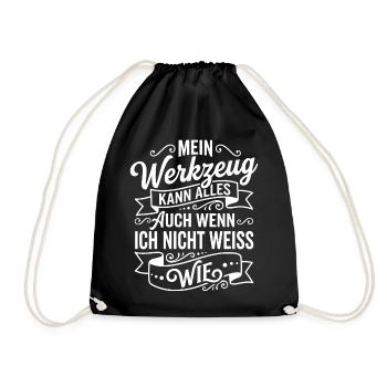 My tool can do everything - Drawstring Bag - black - Front