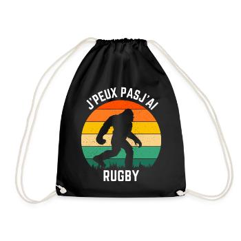 Sasquatch Rugby Retro Sun - Drawstring Bag - black - Front