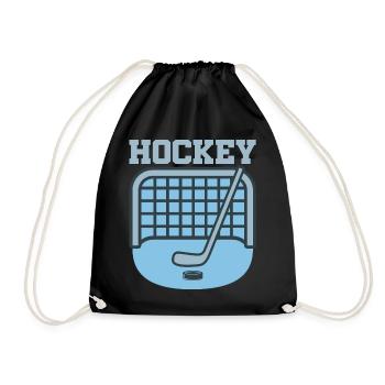 Hockey Goal – Eishockey Fanartikel - Drawstring Bag - black - Front