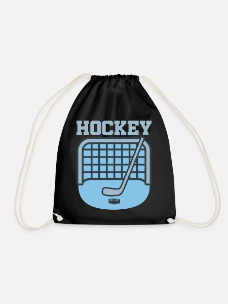Hockey Goal – Eishockey Fanartikel - Drawstring Bag - black