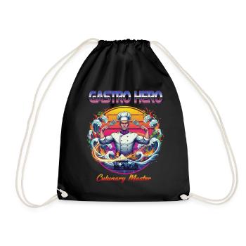 Gastro Hero - Drawstring Bag - black - Front
