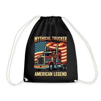 Camionneur Bigfoot, conducteur de semi-remorque américain - Sac de sport léger - noir - Devant