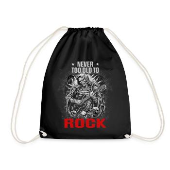 NEVER TOO OLD TO ROCK - Drawstring Bag - black - Front