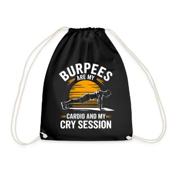 Citations d’instructeurs de Burpees pour l’entraînement en salle de sport - Sac de sport léger - noir - Devant