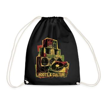 Roots Reggae Dub Soundsystem - Drawstring Bag - black - Front