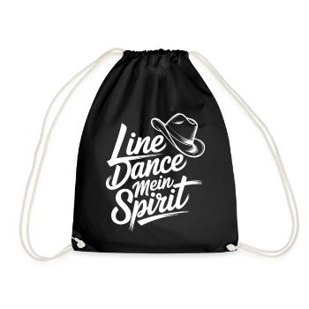 Line Dance Spirit - Turnbeutel - Schwarz - Vorne