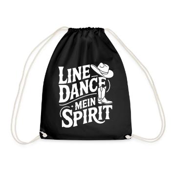 Line Dance Mein Spirit - Turnbeutel - Schwarz - Vorne