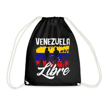 Venezuela Flagge Stolz & Heimat Venezuela - Turnbeutel - Schwarz - Vorne