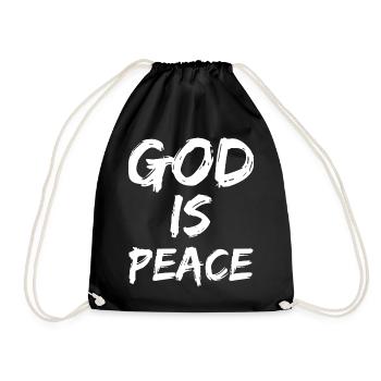 god is peace - Turnbeutel - Schwarz - Vorne