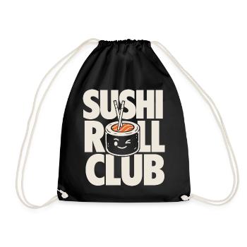 Sushi Roll Club Design de la nourriture drôle - Sac de sport léger - noir - Devant