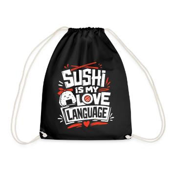 Sushi Is My Love Language - Drawstring Bag - black - Front