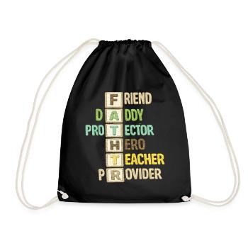 Father's Day - Drawstring Bag - black - Front