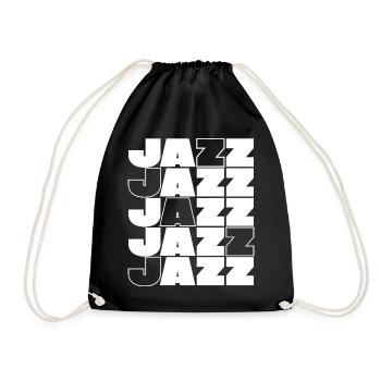 Jazz Grid Bold Typografie - Turnbeutel - Schwarz - Vorne