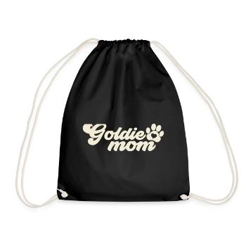 English Cream Golden Retriever Mom Mistress Mama - Drawstring Bag - black - Front