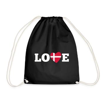 Love Denmark - Drawstring Bag - black - Front
