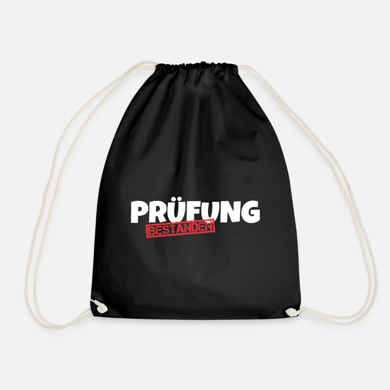 pass an exam - Drawstring Bag - black