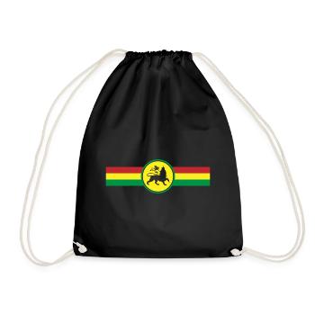 Flagge Rasta Reggae Reggaeton Löwe - Turnbeutel - Schwarz - Vorne