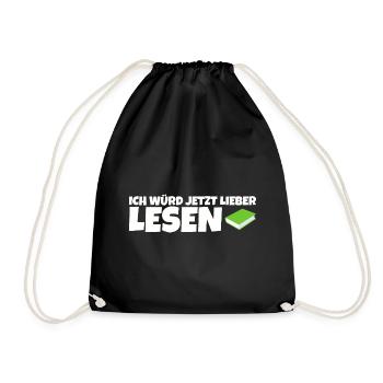 Je préférerais lire maintenant - Sac de sport léger - noir - Devant