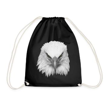 tête Grand Aigle - Sac de sport léger - noir - Devant