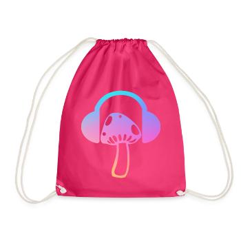 Psytrance Festival Geschenk - Turnbeutel - Fuchsia - Vorne