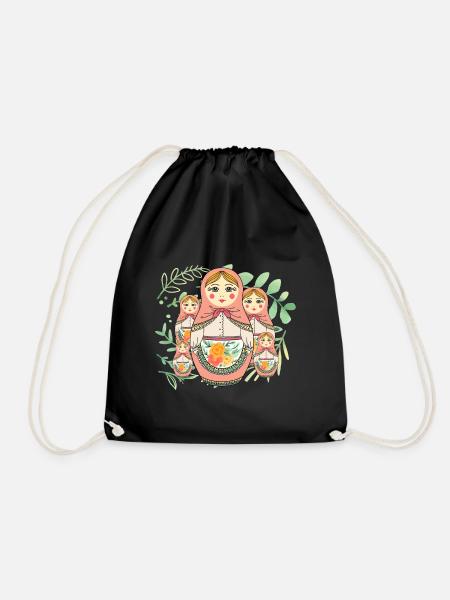 Poupée Matriochka Russie Babushka - Sac de sport léger - noir