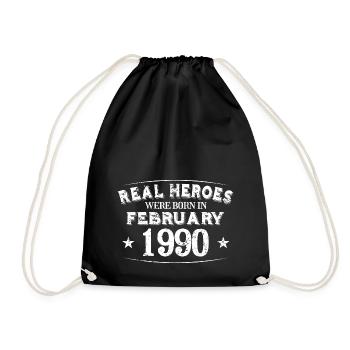 Real Heroes sont nés en février 1990 Anniversaire - Sac de sport léger - noir - Devant