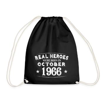 Real Heroes sont nés en octobre 1966 Anniversaire - Sac de sport léger - noir - Devant