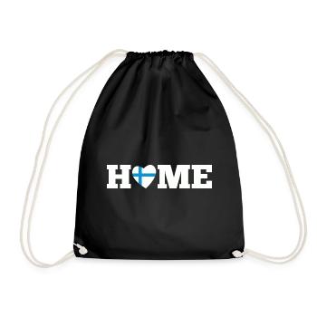 Home Finland - Drawstring Bag - black - Front