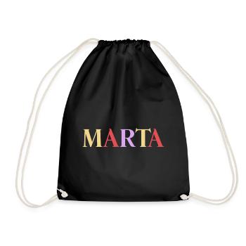 Name Spanierin Marta - Turnbeutel - Schwarz - Vorne