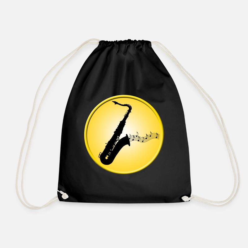 Saxophone / Jazz / Music - Drawstring Bag - black