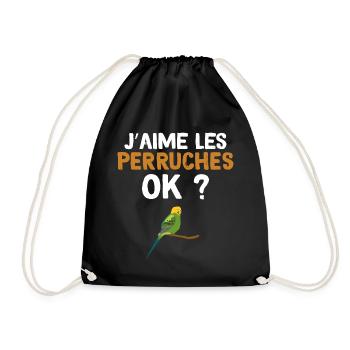 Perruches Humour Animaux De Compagnie - Sac de sport léger - noir - Devant
