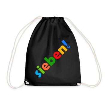 SIEBEN 7 JAHRE 7. GEBURTSTAG - Turnbeutel - Schwarz - Vorne