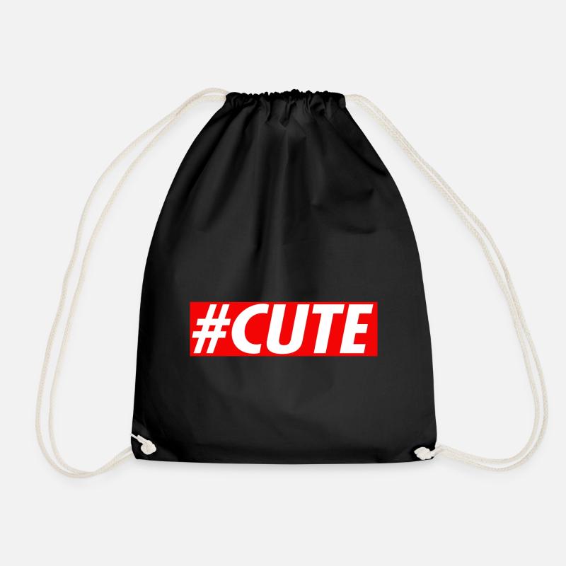 #CUTE - Turnbeutel - Schwarz