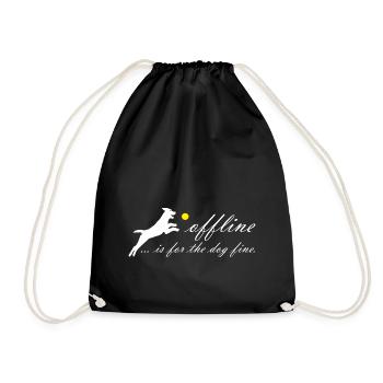 Chien hors ligne Chien de course - Sac de sport léger - noir - Devant
