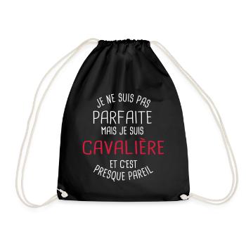 Pas parfaite mais cavalière - Sac de sport léger - noir - Devant