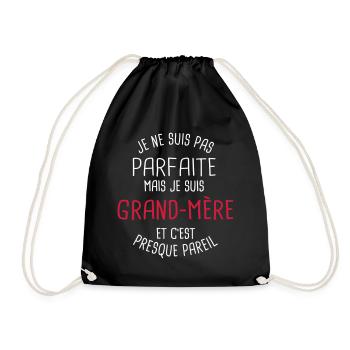 Pas parfaite mais grand mère - Sac de sport léger - noir - Devant