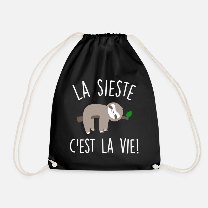 La sieste c'est la vie! - Sac de sport léger - noir
