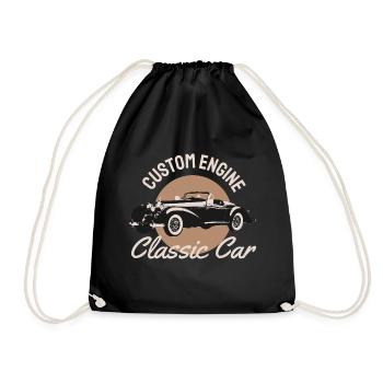 Classic car - Drawstring Bag - black - Front