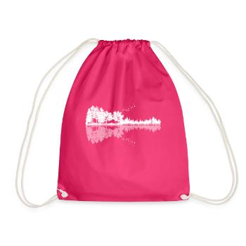 Nature Guitar, Guitare, Cool Nature Guitar, Guitare - Sac de sport léger - fuchsia - Devant