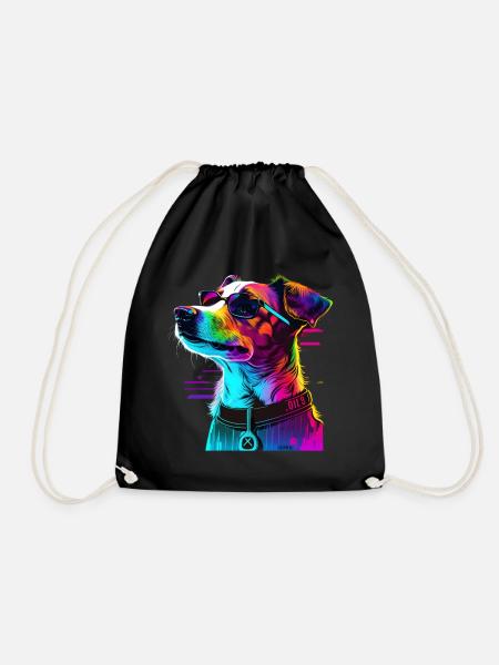 Jack russell Terrier Geschenk - Turnbeutel - Schwarz