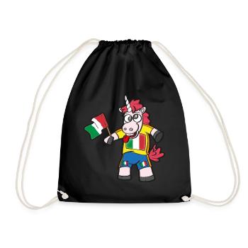 Licorne folle italienne - Sac de sport léger - noir - Devant
