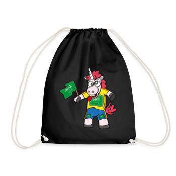 Araber Crazy Einhorn - Turnbeutel - Schwarz - Vorne
