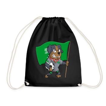 Arabie saoudite Fan Dog - Sac de sport léger - noir - Devant