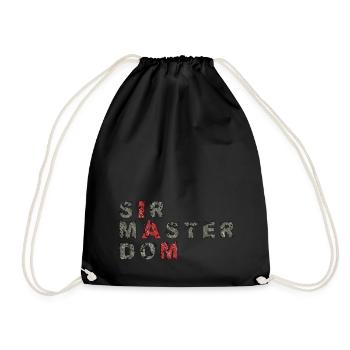 I AM SIR MASTER DOM BDSM bdsm bondage oben sub - Turnbeutel - Schwarz - Vorne
