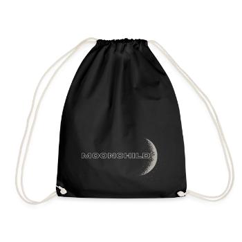 MOONCHILD - Statement Print Mondkinder Universum - Turnbeutel - Schwarz - Vorne