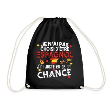 Espagnol Espagne. Cadeau pays humour t-shirt homme - Sac de sport léger - noir - Devant