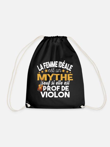 Prof de violon professeur cadeau humour femme - Sac de sport léger - noir